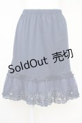 axes femme / レース重ねペチスカート  ネイビー T-25-07-10-005-AX-SK-SA-ZI