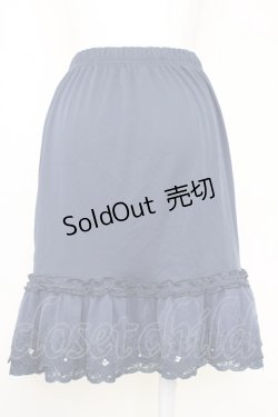 画像2: axes femme / レース重ねペチスカート  ネイビー T-25-07-10-005-AX-SK-SA-ZI