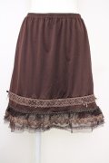 axes femme / レース重ねペチスカート  ブラウン T-25-07-10-006-AX-SK-SA-ZT