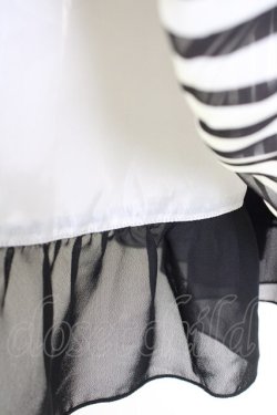画像4: axes femme / ストライププリーツスカート  黒Ｘ白 T-25-07-10-001-AX-SK-SA-ZT