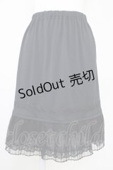 axes femme / 裾プリーツチュールペチスカート  黒 T-25-07-10-008-AX-SK-SA-ZI