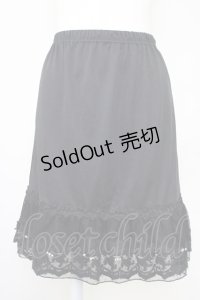 axes femme / オーガンジープチローズペチコート  黒 T-25-07-10-009-AX-SK-SA-ZI