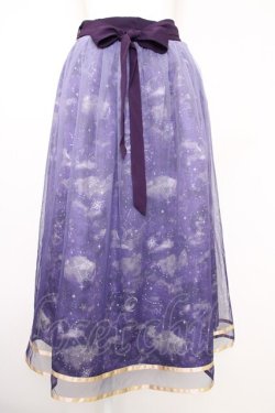 画像1: axes femme / 夏の星空グラデチュールスカート  パープル T-25-07-10-010-AX-SK-SA-ZT