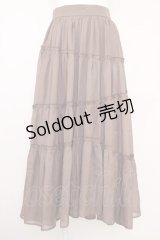 axes femme NOSTALGIE / ランダムティアードスカート  ブラウン T-25-07-10-013-AX-SK-SA-ZI