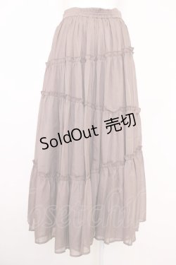 画像2: axes femme NOSTALGIE / ランダムティアードスカート  ブラウン T-25-07-10-013-AX-SK-SA-ZT