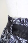 画像4: axes femme//オーナメント柄裾フリルスカート M 黒Ｘ青Ｘ白 T-25-07-10-014-AX-SK-SA-ZH (4)