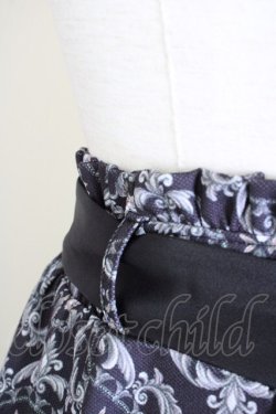 画像4: axes femme POETIQUE / リボンビットイレヘムスカート  黒Ｘ青Ｘ白 T-25-07-10-014-AX-SK-SA-ZI