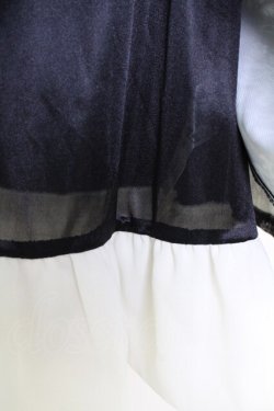 画像7: axes femme POETIQUE / リボンビットイレヘムスカート  黒Ｘ青Ｘ白 T-25-07-10-014-AX-SK-SA-ZI