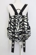 PEACE NOW / ゼブラファーリュック  ブラック×ホワイト T-25-07-12-004-PU-BG-IG-ZT