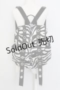 PEACE NOW / ゼブラファーリュック  ブラック×ホワイト T-25-07-12-004-PU-BG-IG-ZT