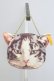 画像1: あちゃちゅむ / ムチャチャ←→あちゃちゅむ 2012 Spring＆Summer 黒猫ミニバッグ【単品】 200*200mm アイボリー×黒猫 T-25-07-12-029-PU-BG-IG-ZT (1)