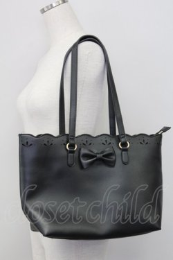 画像1: m petit by misako / サンリオキャラクターズコラボ クロミ リボントート  クロ T-25-07-12-007-LO-BG-OW-ZT