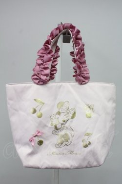 画像1: Maison de FLEUR / ミニー/リボンフリルトートバッグ   ピンク T-25-07-12-010-LO-BG-OW-ZT