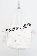 Maison de FLEUR / くまうさ刺繍リボントートバッグ  ピンク T-25-07-12-011-LO-BG-OW-ZT-K024