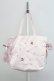 画像1: Maison de FLEUR / くまうさ刺繍リボントートバッグ  ピンク T-25-07-12-011-LO-BG-OW-ZT (1)