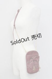 m petit by misako / AMリボンショルダーバッグ  ワイン T-25-07-12-012-LO-BG-IG-ZT-K024