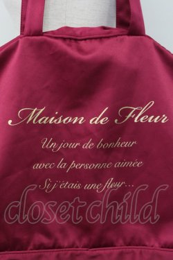 画像2: Maison de FLEUR / ボストンキャリーオンバッグ  ワイン T-25-07-12-013-LO-BG-OW-ZT