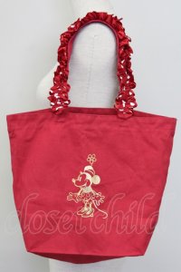 Maison de FLEUR / ディズニーストアコラボトートバッグ  赤 T-25-07-12-016-LO-BG-OW-ZT