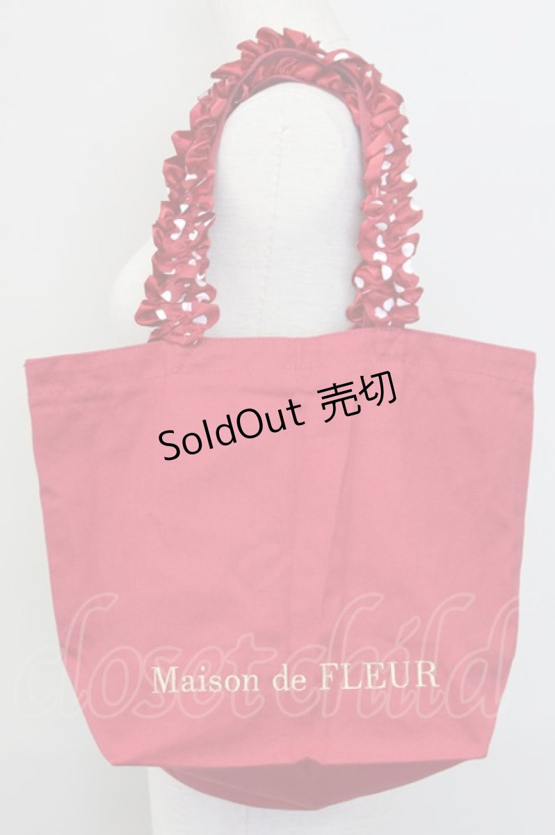 画像2: Maison de FLEUR / ディズニーストアコラボトートバッグ  赤 T-25-07-12-016-LO-BG-OW-ZTK024 (2)