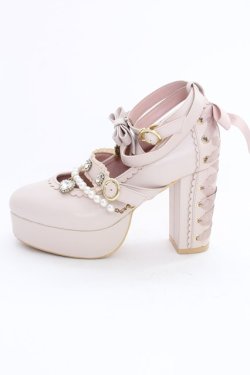 画像4: LIZ LISA / ビジューパールクロスストラップパンプス 1 ピンク T-25-07-13-006-LO-SH-OW-ZT-K006