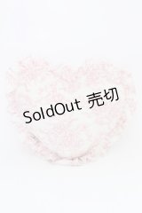 m petit by misako / NINA'SハートCローズ　クッション  アイボリー×ピンク T-25-07-13-002-LO-ZA-OW-ZT172