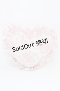 m petit by misako / NINA'SハートCローズ　クッション  アイボリー×ピンク T-25-07-13-002-LO-ZA-OW-ZT172