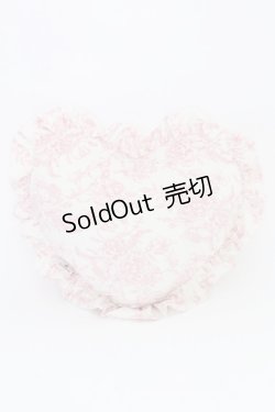 画像1: m petit by misako / NINA'SハートCローズ　クッション  アイボリー×ピンク T-25-07-13-002-LO-ZA-OW-ZT172