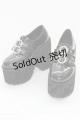 Bubbles / ダブルバックル厚底シューズ 36 クロ T-25-07-13-007-CA-SH-OW-ZT