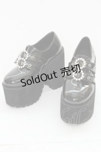 Bubbles / ダブルバックル厚底シューズ 36 クロ T-25-07-13-007-CA-SH-OW-ZT