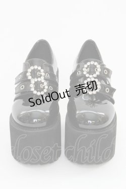 画像2: Bubbles / ダブルバックル厚底シューズ 36 クロ T-25-07-13-007-CA-SH-OW-ZT