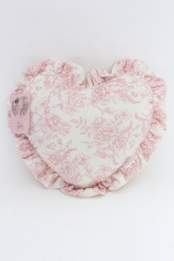 画像2: m petit by misako / NINA'SハートCローズ　クッション  アイボリー×ピンク T-25-07-13-002-LO-ZA-OW-ZT