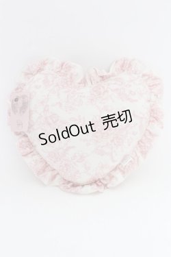 画像2: m petit by misako / NINA'SハートCローズ　クッション  アイボリー×ピンク T-25-07-13-002-LO-ZA-OW-ZT172