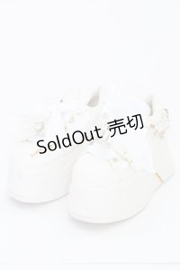 LIZ LISA / サイドチャーム厚底スニーカー アウトソールつま先〜かかと約27ｃｍ シロ T-25-07-13-008-LO-SH-OW-ZT