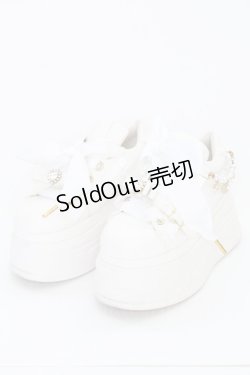 画像1: LIZ LISA / サイドチャーム厚底スニーカー アウトソールつま先〜かかと約27ｃｍ シロ T-25-07-13-008-LO-SH-OW-ZT