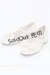 axes femme kawaii / ローヒールリボンパンプス M アイボリー T-25-07-13-009-AX-SH-IG-ZT