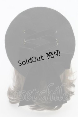 画像1: m petit by misako / AMクロミリボンベレー 57.5ｃｍ クロ T-25-07-14-026-LO-AC-OW-ZT