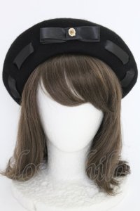 m petit by misako / NINA’Sコラボカメオリボンベレー  クロ T-25-07-14-027-LO-AC-OW-ZT