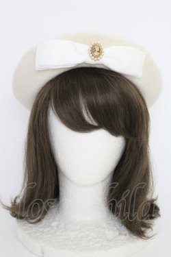 画像1: m petit by misako / AMモチーフリボンベレー  オフ T-25-07-14-029-LO-AC-OW-ZT