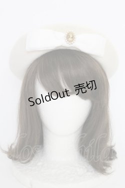 画像1: m petit by misako / AMモチーフリボンベレー  オフ T-25-07-14-029-LO-AC-OW-ZT-K016