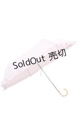 Maison de FLEUR / ヒートカットフリル折りたたみ傘  ピンク T-25-07-14-037-LO-ZA-OW-ZT
