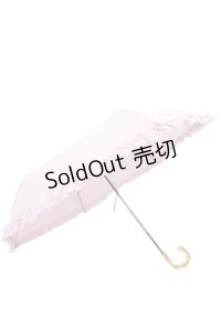 Maison de FLEUR / ヒートカットフリル折りたたみ傘  ピンク T-25-07-14-037-LO-ZA-OW-ZT