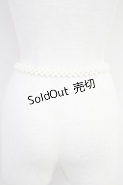 画像2: axes femme / サクラ装飾パールゴムベルト  ゴールド T-25-07-14-044-AX-ZA-OW-ZT445-F009