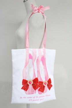 画像1: RoseMarie seoir / セーラームーンストア × RoseMarie seoir/etude ballet bag/セーラーちびムーン  シロ×ピンク T-25-07-14-048-LO-BG-OW-ZT