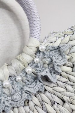 画像4: axes femme / 薔薇モチーフカゴバッグ  ブルー系 T-25-07-14-050-AX-BG-OW-ZT-K024