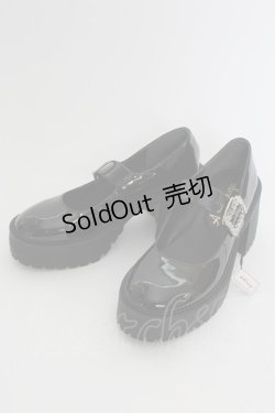 画像1: Ank Rouge / ビジューバックル厚底メリージェーン M クロ T-25-07-14-051-CA-SH-OW-ZT387