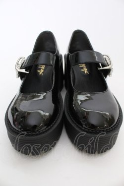 画像2: Ank Rouge / ビジューバックル厚底メリージェーン M クロ T-25-07-14-051-CA-SH-OW-ZT
