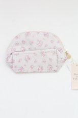 画像2: Maison de FLEUR / リボンサテンラウンドポーチ  ピンク T-25-07-14-007-LO-ZA-IG-ZT424-F001 (2)