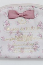 画像3: Maison de FLEUR / リボンサテンラウンドポーチ  ピンク T-25-07-14-007-LO-ZA-IG-ZT424-F001 (3)