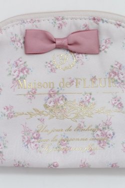 画像3: Maison de FLEUR / リボンサテンラウンドポーチ  ピンク T-25-07-14-007-LO-ZA-IG-ZT