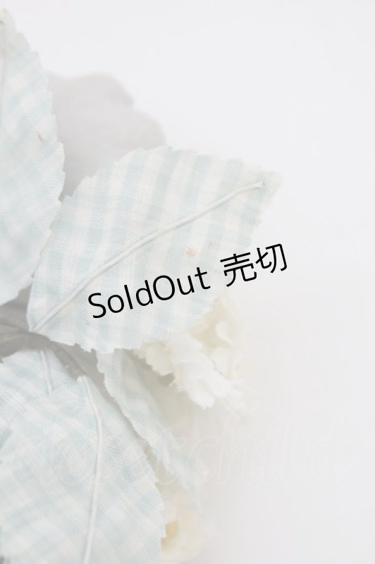 画像3: PINK HOUSE / ギンガムフラワーコサージュ  グレー×サックスチェック T-25-07-14-009-LO-ZA-IG-ZT424 (3)